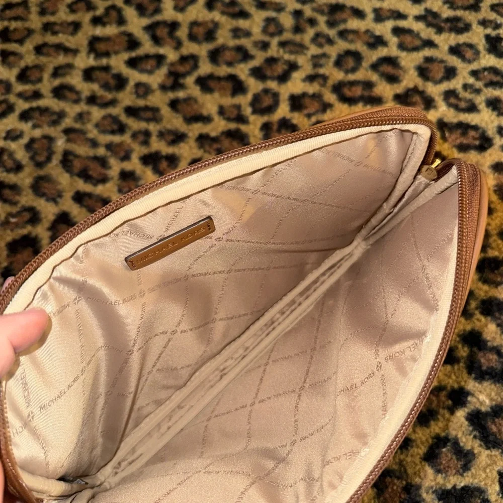 Michael Kors Signature Gray and Brown Laptop Bag